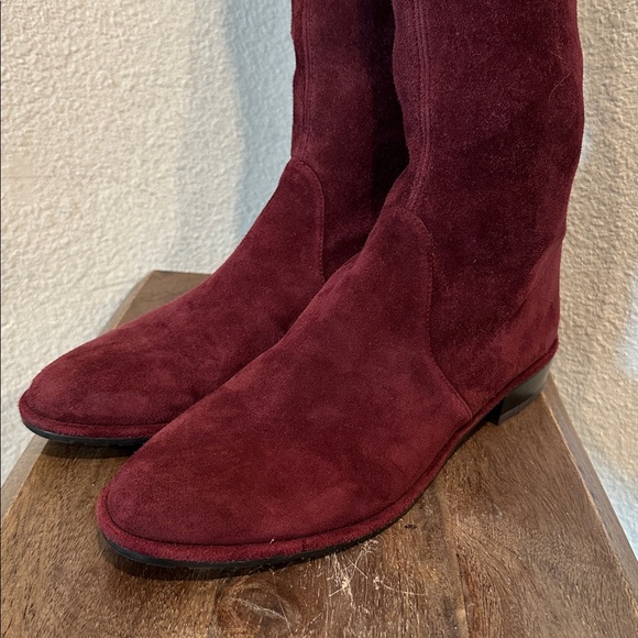Stuart Weitzman Lowland over-the-knee boot Burgundy suede Women’s Size 6.5 - Picture 9 of 12